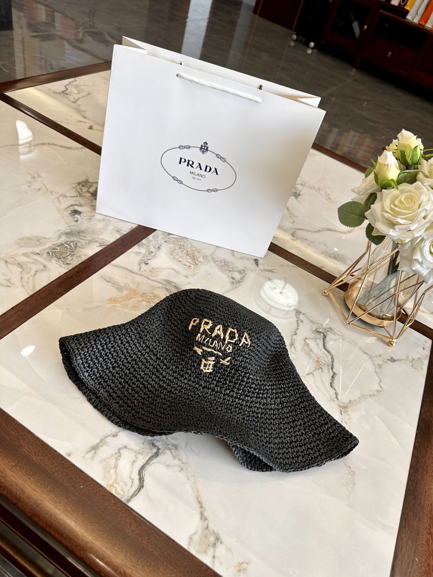 prada hat model 16